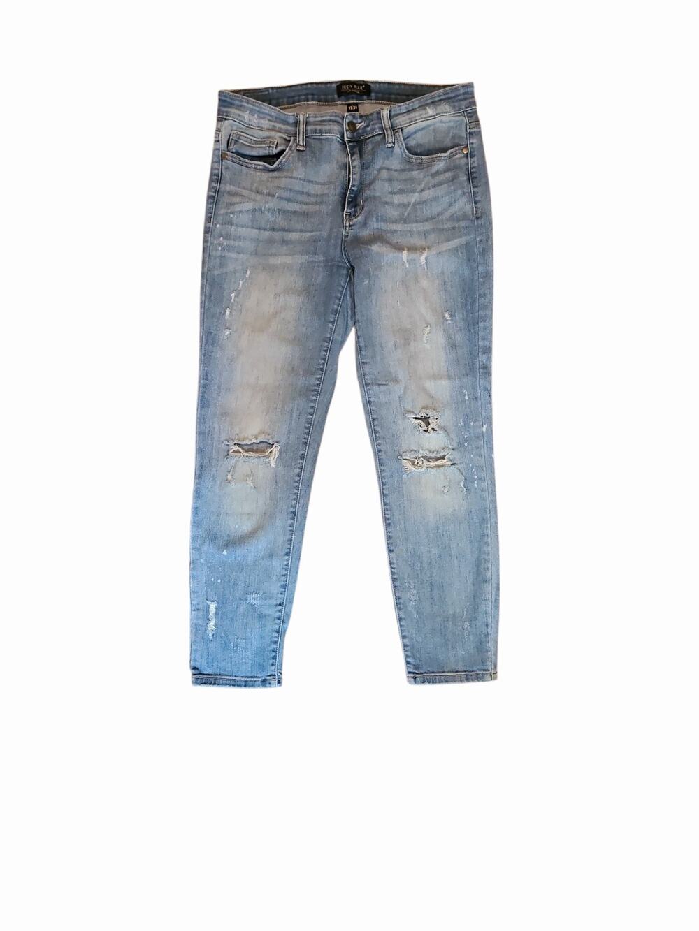 Judy Blue Distressed Stretch Jeans Splatter 13/31 JB8273MD